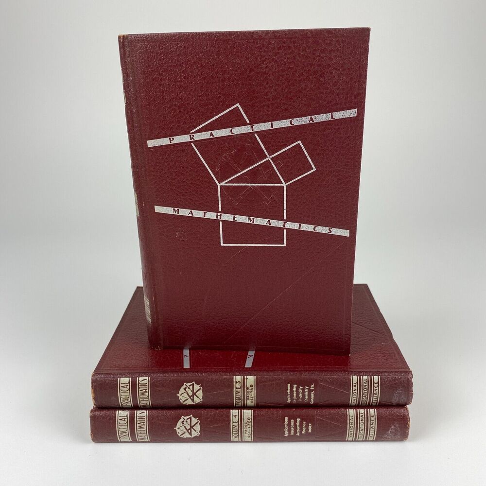 Practical Mathematics 1945 National Educational Alliance Kimball Books VOL 2-4